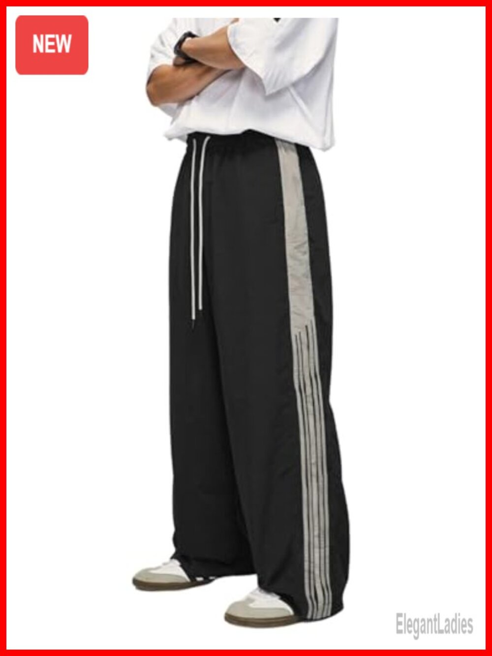 Aelfric Eden Y2K Striped Track Pants Wide Leg Baggy Sweatpants Drawstring